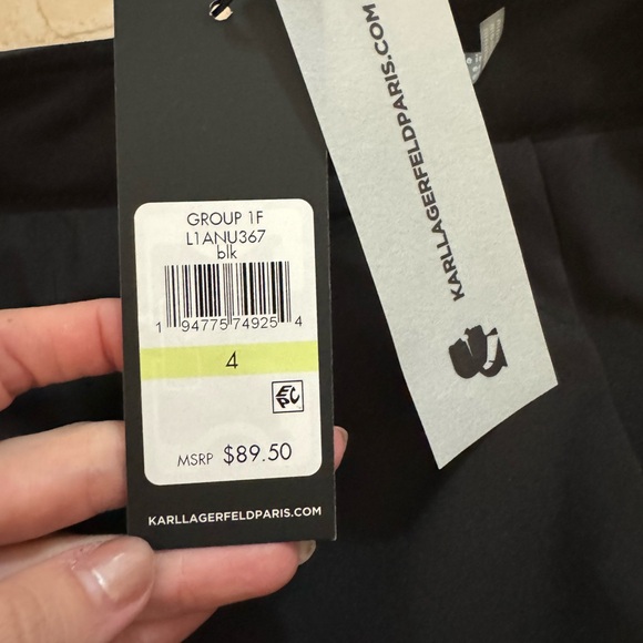 Karl Lagerfeld Tweed and Leather Skirt! NEW WITH TAGS!! - Picture 4 of 6